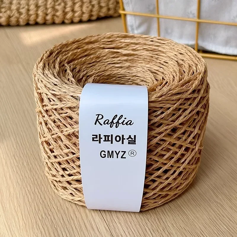 Crochet Bag Raffia - 80G Kleuren Raffia Garen Pluizige Natuurlijke