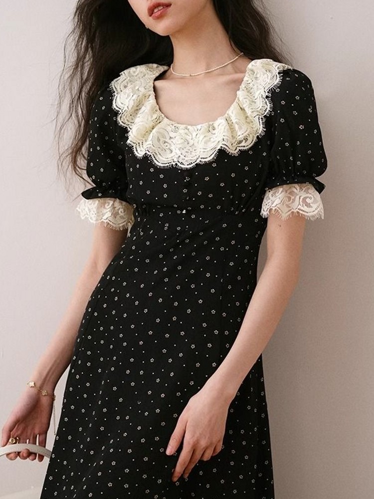 Elegante kanten bloemenjurk me - Midi Skirt Floral recensie en prijs