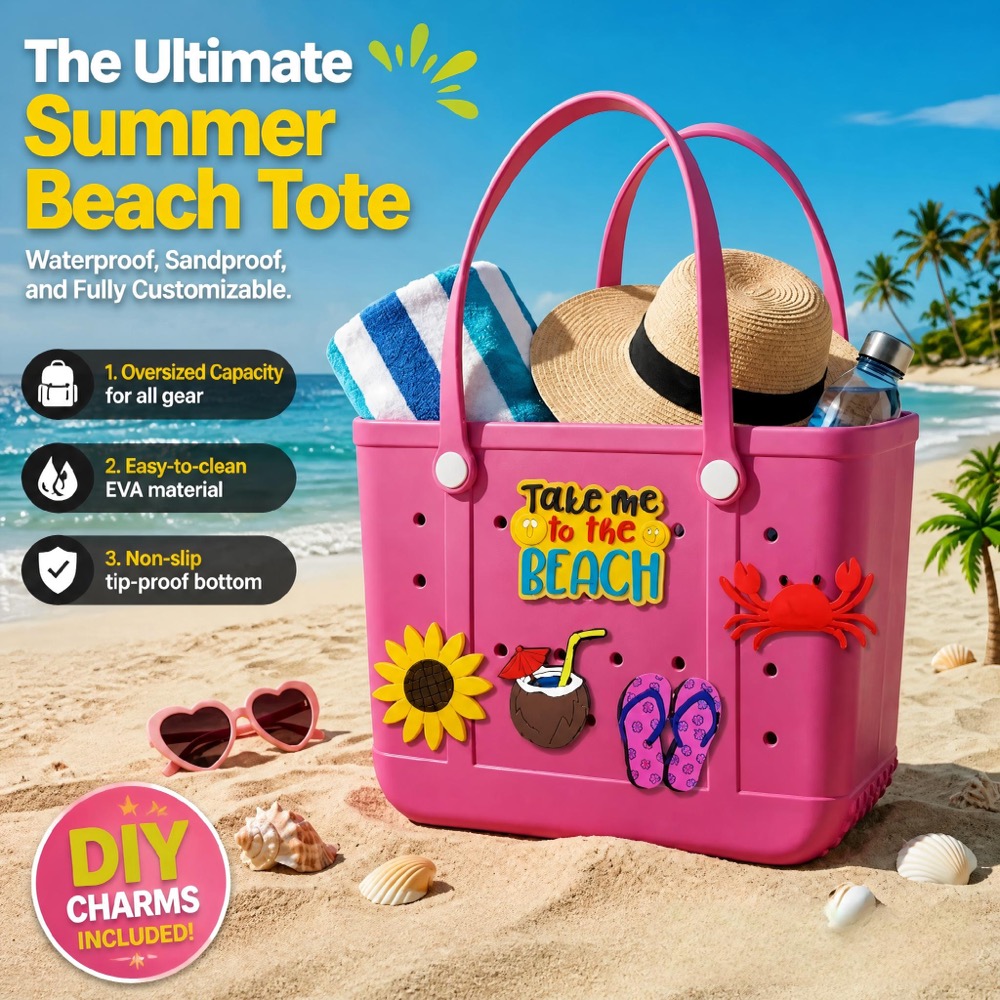 Grote EVA strandtas voor dames - Tote Bag Beach recensie en prijs