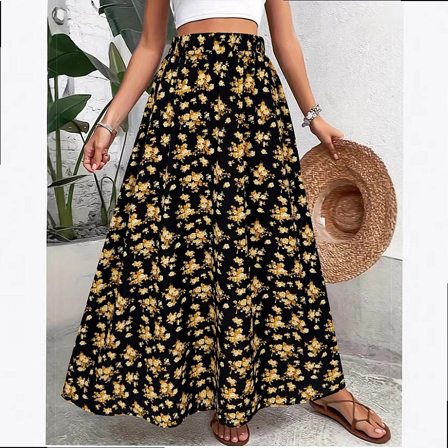 Bohemien midi rok met bloemenp - Midi Skirt Floral recensie en prijs