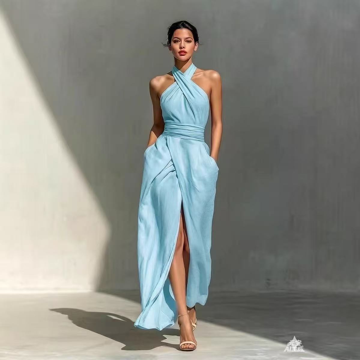 Chique, effen lange boho jurk  - Maxi Dress Halter recensie en prijs