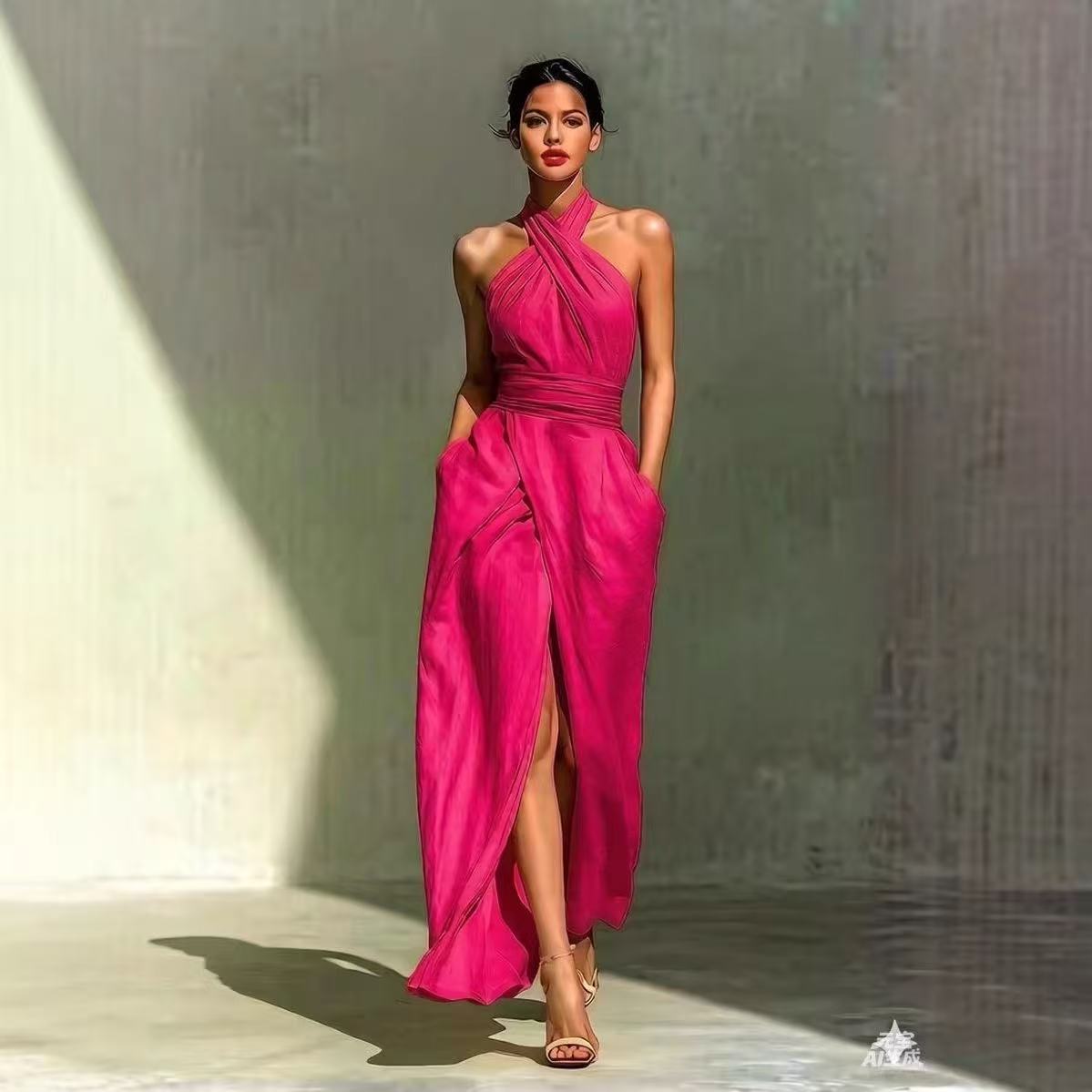 Chique, effen lange boho jurk  - Maxi Dress Halter recensie en prijs